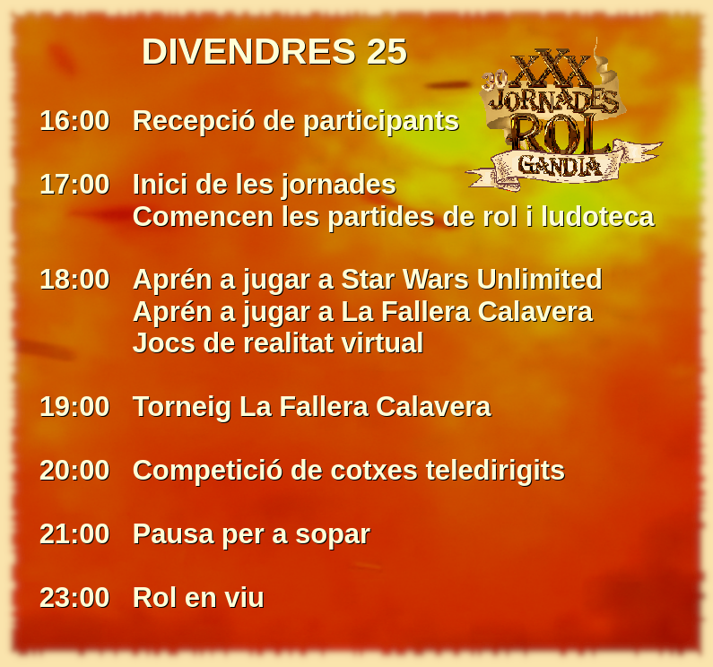 horari divendres